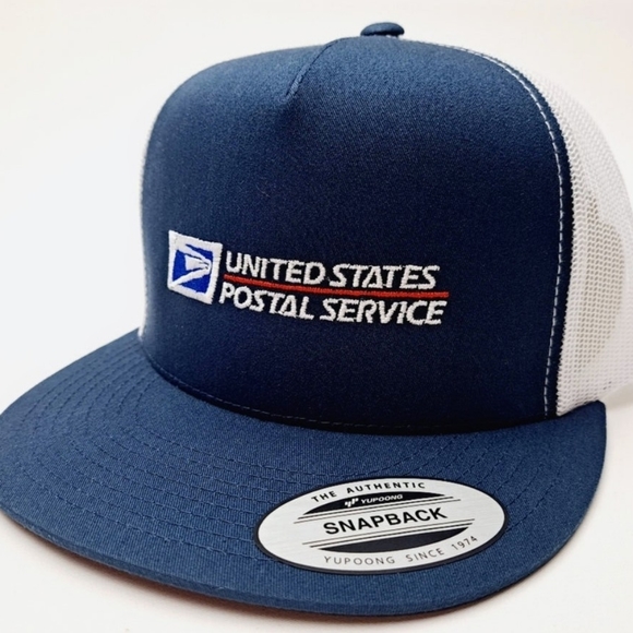 USPS Retro Vintage Logo Post Office Postal Worker Trucker Mesh Snapback Cap Hat main image 5
